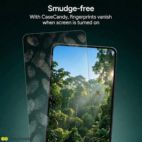 Image of Casecandy - (Pack 2 Tempered Glass Screen Protector Guard For Pixel 10 Pro XL /Pixel 9 Pro XL HD /Fingerprint Working /Case-Friendly /Easy Installation Kit