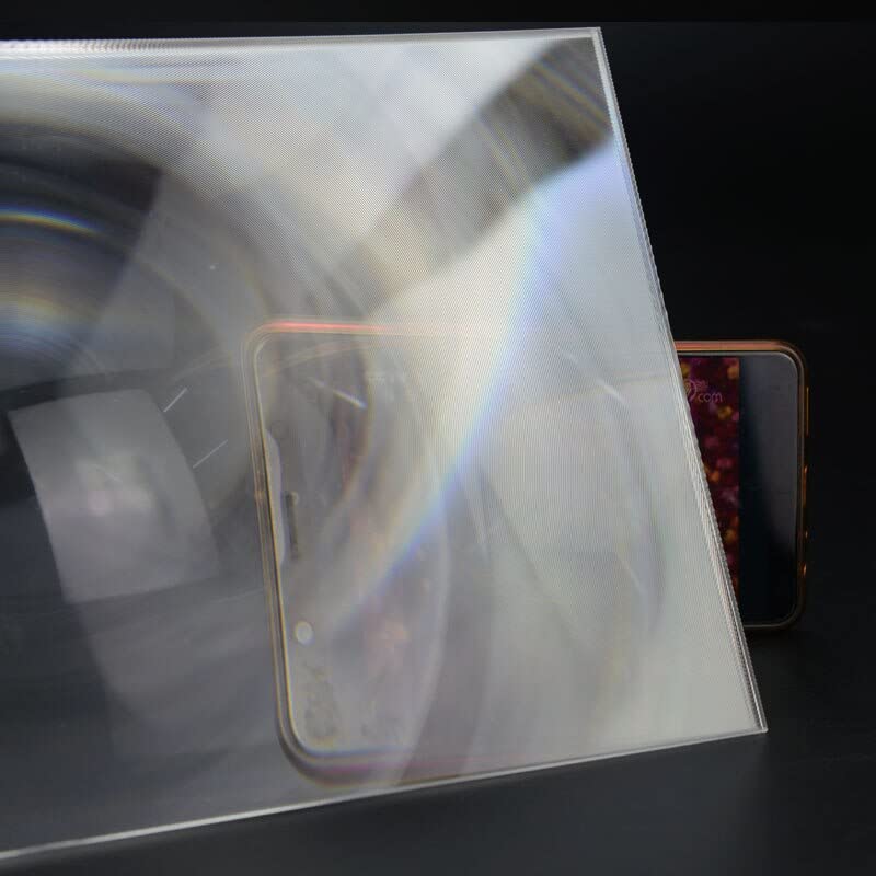 Lentilles solaires en plastique optique pour projecteur - 400 x 300 mm - Lentille de Fresnel PMMA - Longueur focale : 600 mm - Lentille concentrateur solaire - 1 pièce (diamètre : 400 x