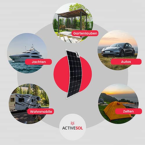 ACTIVESOL 125 Watt Rückkontakt-Solarmodul | leichtes und halbflexibles Design | 536 x 1196 mm | hocheffizientes WALKABLE… – Bild 7