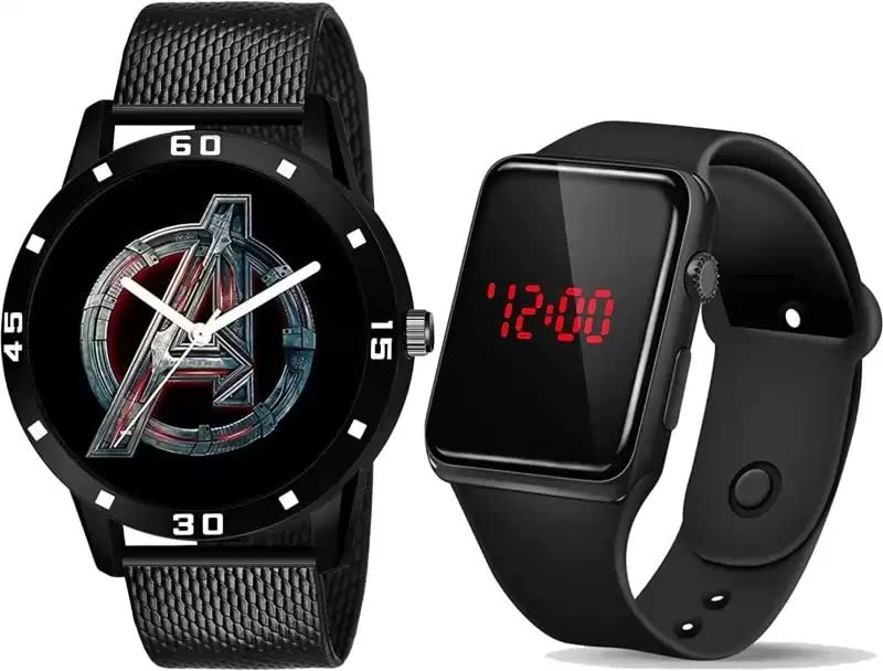 RPS FASHION WITH DEVICE OF R Mens Analog & Digital Black PU Strap Watch Pack of 2 (Analog & Digital 016) (B0B49ZLTZR) Amazon Price History, Amazon Price Tracker