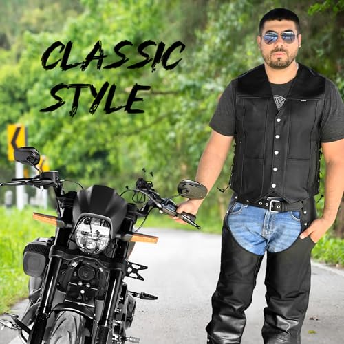 Touch&Torn Leather Biker Vest