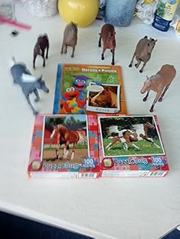 Paperback Lets learn about Horses & Ponies-Sesame Street Book