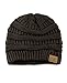 C.C Trendy Warm Chunky Soft Stretch Cable Knit Beanie Skully, Brown