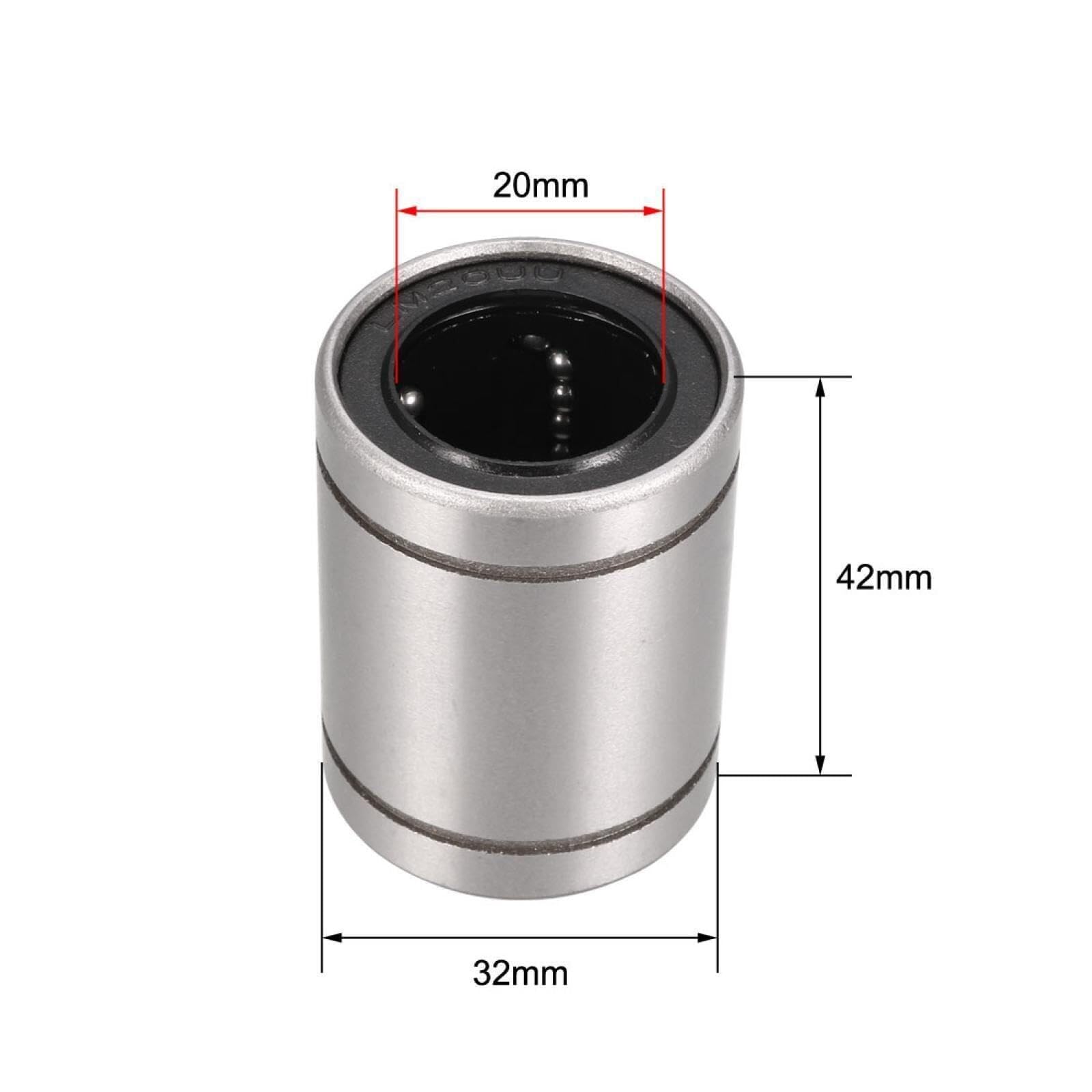 LM20UU 20mm X 32mm 42mm bague de roulement à billes mouvement linéaire,Durabilité améliorée
