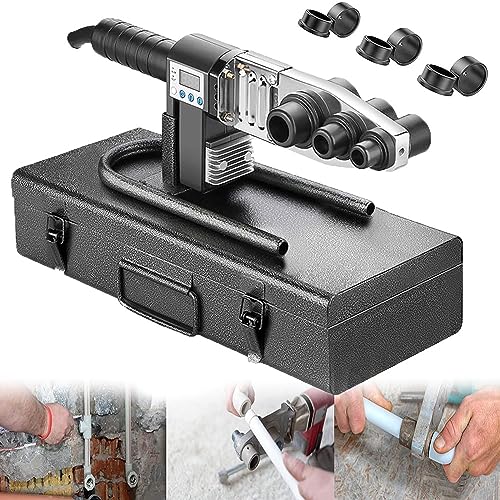 Image of Plastic Pipe Welding Machine, Fusion Welder, Handheld, Digital Display, Anti-Blocking Die, Efficient Heat Dissipation, For Ppr, Pe, Pp (20-63mm)(#32)