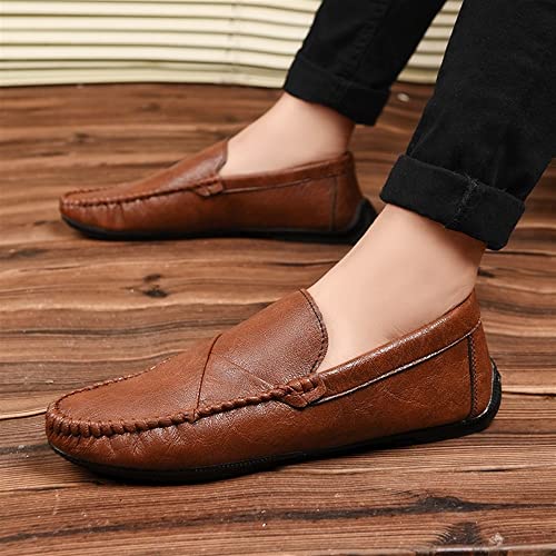 Mens Loafers Moccasins Shoes Solid Colors Simple Vegan Leather Comfortable Flexible Anti-Slip Casual Classic Slip-ons4