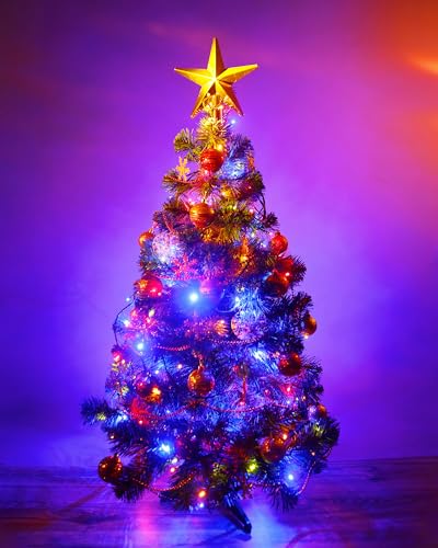 Image of Fairy Lights Battery Operated, Twinkle String Lights Waterproof Silver Wire 5 Feet 60 Led Firecracker Starry Lights for DIY Wreath Home Wedding Party Bedroom Mason Jar Holiday Christmas, Multicolor
