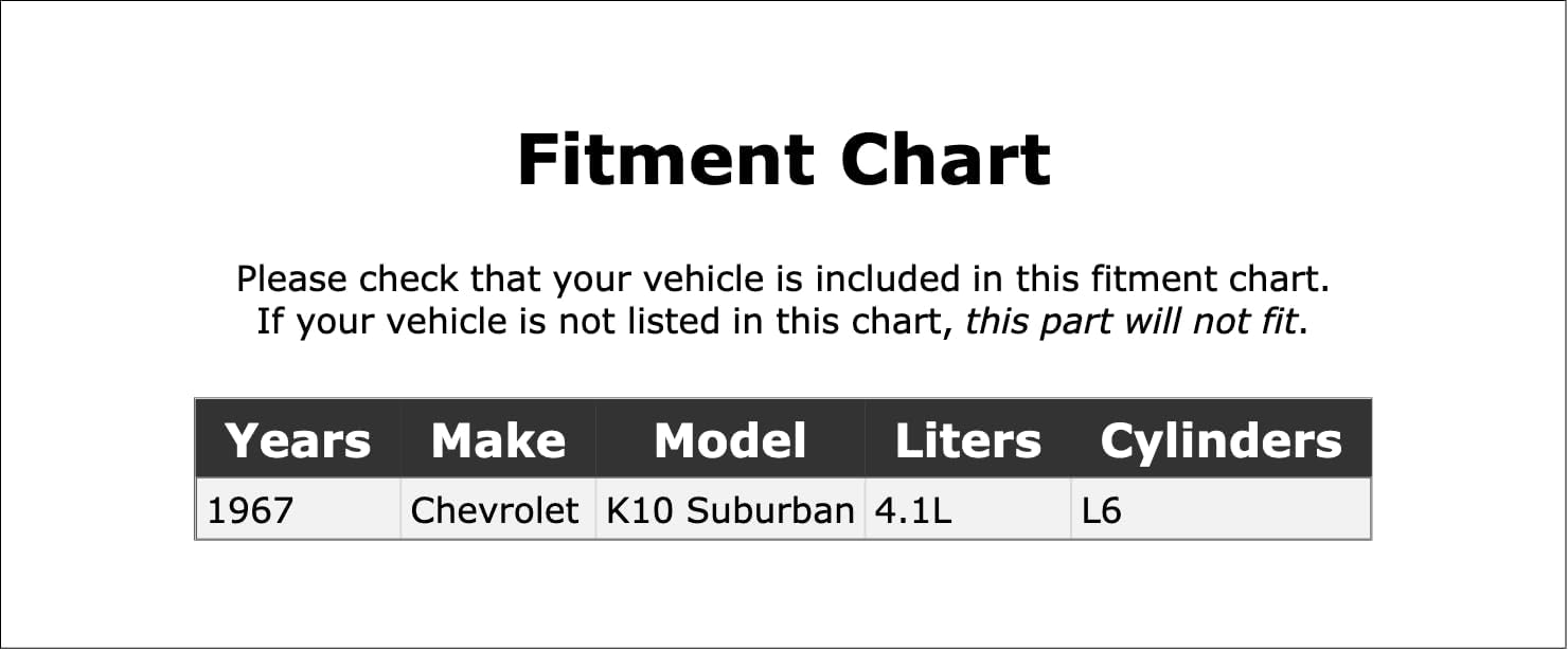 Distributor Vacuum Advance Compatible With Chevrolet K10 Suburban 4.1L L6 1967 PC-887902