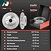 A-Premium 12.13 inch (308mm) Rear Drilled and Slotted Disc Brake Rotors + Ceramic Pads Kit Compatible with Nissan & Infiniti Models - M35/M45, Q40, Maxima, EX35, EX37, G25, G35, G37, QX50, 350Z, 370Z