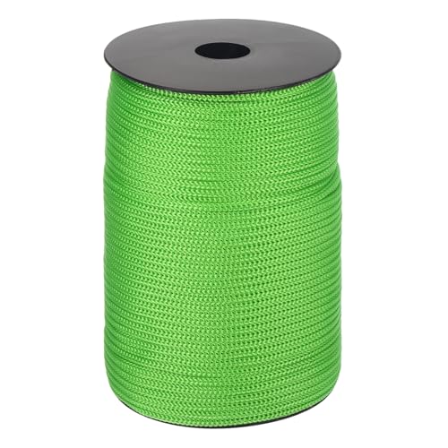 QUARKZMAN Linka polipropylenowa 4 mm, pleciona, 100 m, linka nylonowa do sznurka do prania, na kemping, wędrówki, do aktywności na świeżym powietrzu, jasnozielona
