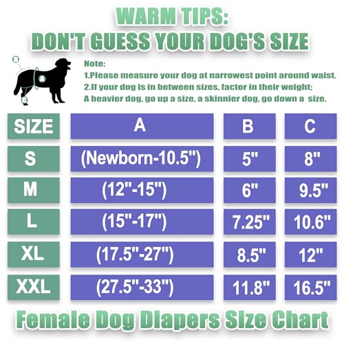 Image of wegreeco Washable Reusable Premium Dog Diapers,Pack of 3,Small Dog Puppy & Doggy Diapers Female,Dog Period Panties Diapers Female in Heat Colourful S