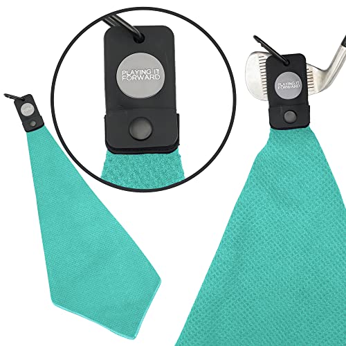 Playing It Forward Magnetic Golf Towel For Golf Bags With Clip For Men & Women, Waffle Weave Microfiber Golf Towel With Industrial Strength Magnet For Strong Hold To Golf Carts Or Clubs #TOP7