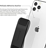 Vista 4 de Sinjimoru - Agarre para teléfono con banda de silicona – Cómodo soporte de una mano y soporte con patas para smartphones, tablets y eReaders