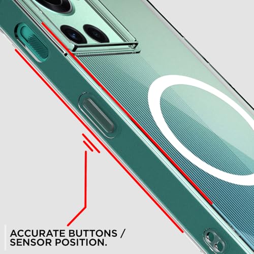 Image of Pikkme Back Cover for OnePlus 10R 5G Mag-Safe Shockproof PC + TPU Protective Case Magnetic Support Bumper Case (Transparent Mag-Safe)