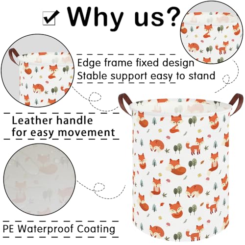 Image of Fox hamper,Waterproof foldable kids laundry basket,Toy basket,Clothes Organizer Baskets,baby Laundry Hamper,Room Decor(Fox)