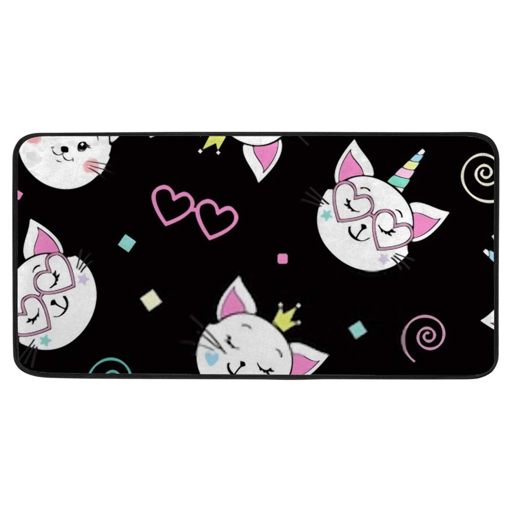 Tapis de cuisine licorne confortable, paillasson lavable 50x100 cm