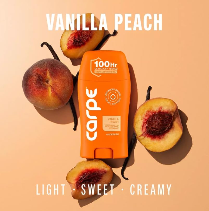 Carpe Women's 100HR Sweat & Odor Control Antiperspirant Deodorant - Vanilla Peach - 1.76oz