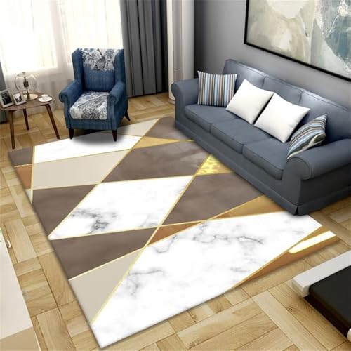 Tapis de salon durable et classique au design géométrique gris - 2
