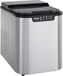 Danby 12Kg Ice Maker, Stainless Steel