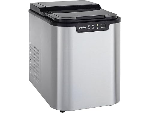 Danby DIM2500SSDB Portable Ice Maker, Countertop Ice Machine Makes 25