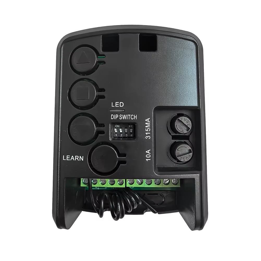 Carte de Commande Universelle pour Porte de Garage AC220V avec Récepteur pour Moteur Tubulaire et Panneau de Commande pour Moteur de Volet Roulant (4 Télécommandes)