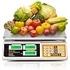 Bonvoisin Price Computing Scale 88lb/ 40kg, Commercial Food Weighing Scale 2g Division, Rechargeable Produce Deli Scale with Stainless Steel Plate for Farmer's Markets, Retail Outlets, Butcher Shops
