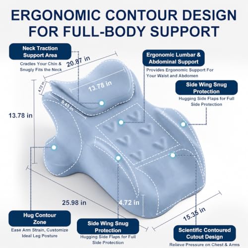 Oversized Premium Ergonomic Wedge Pillow, 27° Incline Multi-Angle Support - image 2