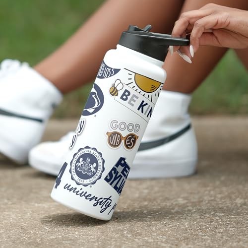 Image of Logo Brands NCAA Native 34 oz Quencher Water Bottle - | Local Icons Design | Double-Wall Insulated| Leak-Proof Lid & Built-In Straw