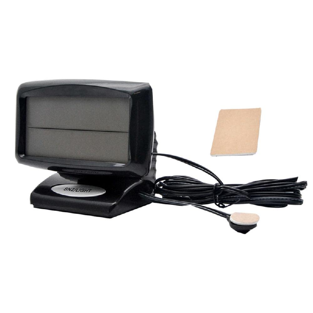 Thermomètre de mesure de température à l'intérieur et à l'extérieur de la voiture, horloge électronique, rétro-éclairage LCD bleu pour voiture avec affichage numérique et thermomètre