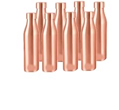 Eco friendly Indian crafted Copper Water Bottle - Sport Gym Drinks Flask Leak proof DrinkwareCopper Water Bottle Pure