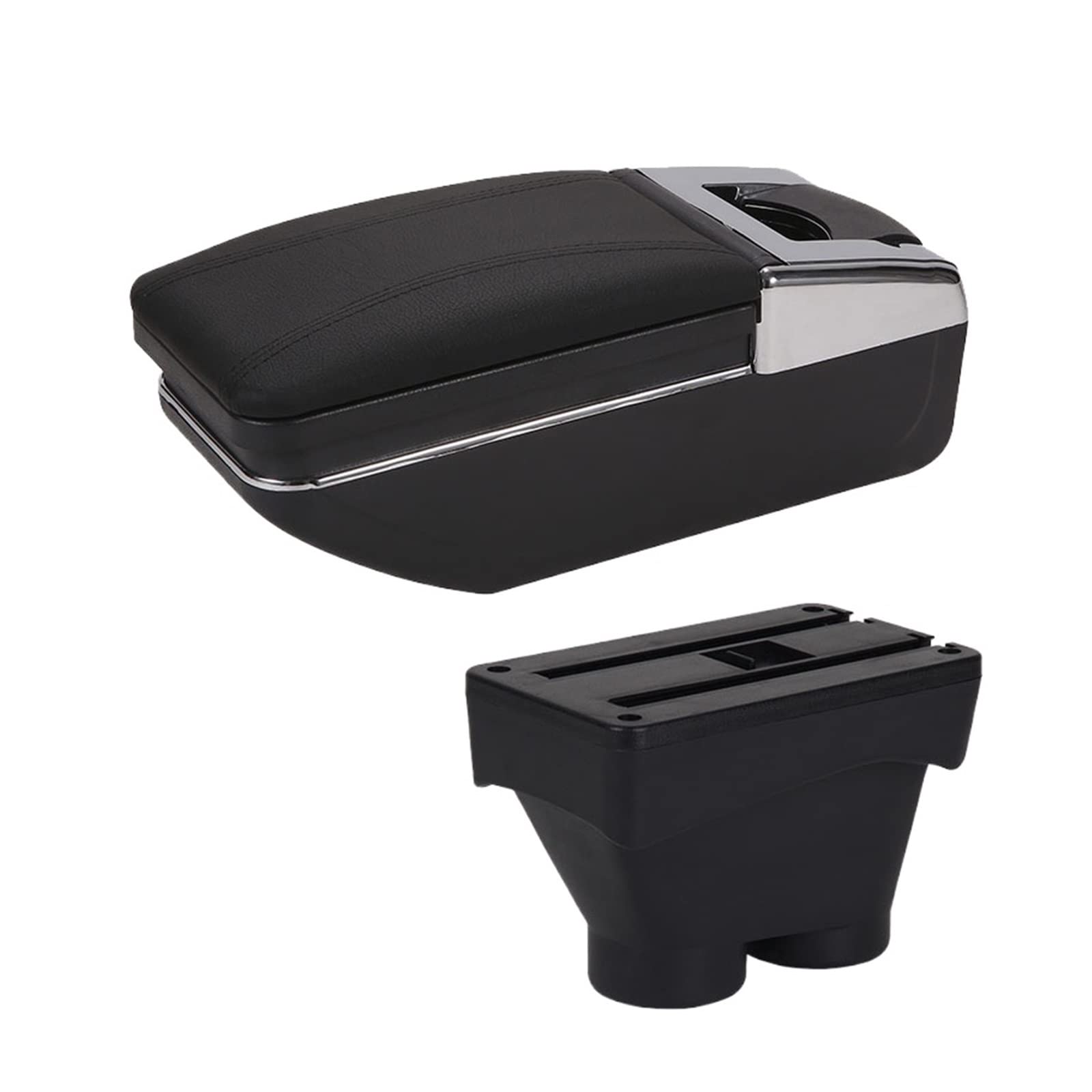 For Peugeot 208 Armrest Box Storage Box Car Holder Ashtray Interior Accessories Retrofit Parts USB 2012-2018(C2 NoUSB)