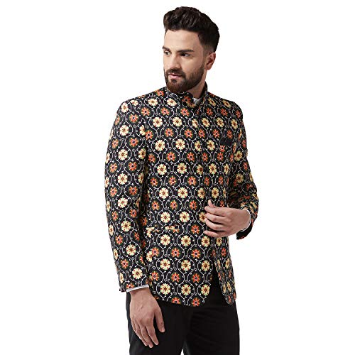 Image of SOJANYA (Since 1958 Men's Cotton Blend Printed Blazer