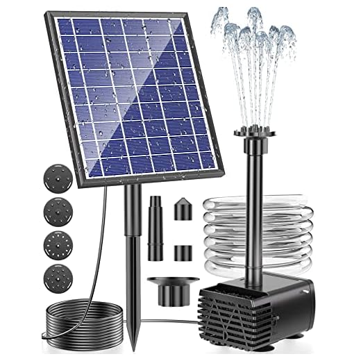NFESOLAR Solar Water Fountain Pump, 5.5W Solar Power Bird Bath Fountains with 1500mAh Battery Backup, 4ft Tubing 16.4ft Cable, 92.5 GPH Solar Pond Pump for Garden Pool Water Feature Yard Fish Tank