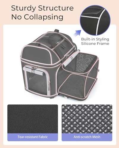 Expandable-Pet-Carrier-NOBLE-DUCK-Soft-Sided-Cat-Dog-Carrier-Airline-Approved-Small-Medium-Large-Portable-Travel-Up-to-25-Lbs-Black Expandable Pet Carrier NOBLE DUCK Soft Sided Cat Dog Carrier Airline Approved Small Medium Large Portable Travel Up to 25 Lbs Black