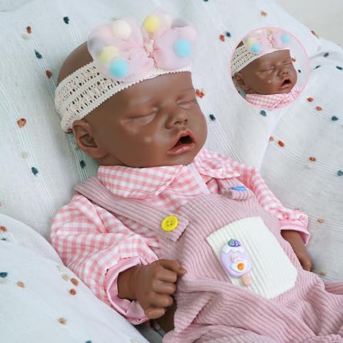 Muñeca bebé de silicona realista de 43 cm miniatura 1