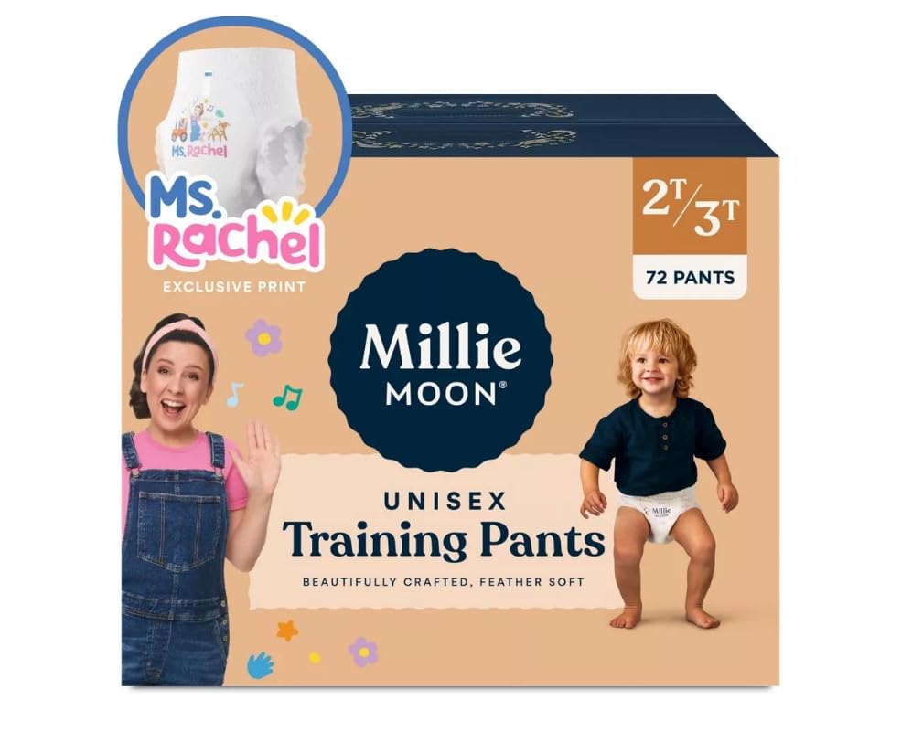 Millie Moon Training Pants ~ Size 2T-3T Unisex ~ (72 Count).