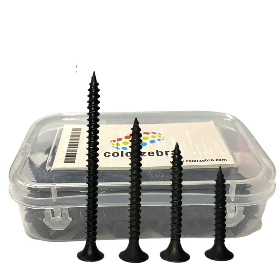 Color Zebra Assorted Length Drywall Screws - 300 pcs | Size - 1 inch (25mm) / 1.25 inch (32mm) / 1.5 inch (38mm) / 2 inch (50mm) | (B0CYGCP4XW) Amazon Price History, Amazon Price Tracker