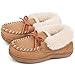 MERRIMAC - Pantofole a mocassino in memory foam per ragazzi e ragazze, con fodera in Sherpa, Marrone (Cammello), 36/37 EU