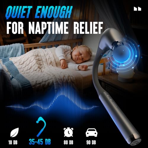 Image of FVZ Grey Percussion Massage Gun with Upgraded Extension Handle, 10MM Massage Gun Deep Tissue, Back Massager, Muscles /Neck /Shoulders /Waist /Legs Massager Portable for Pain Relief