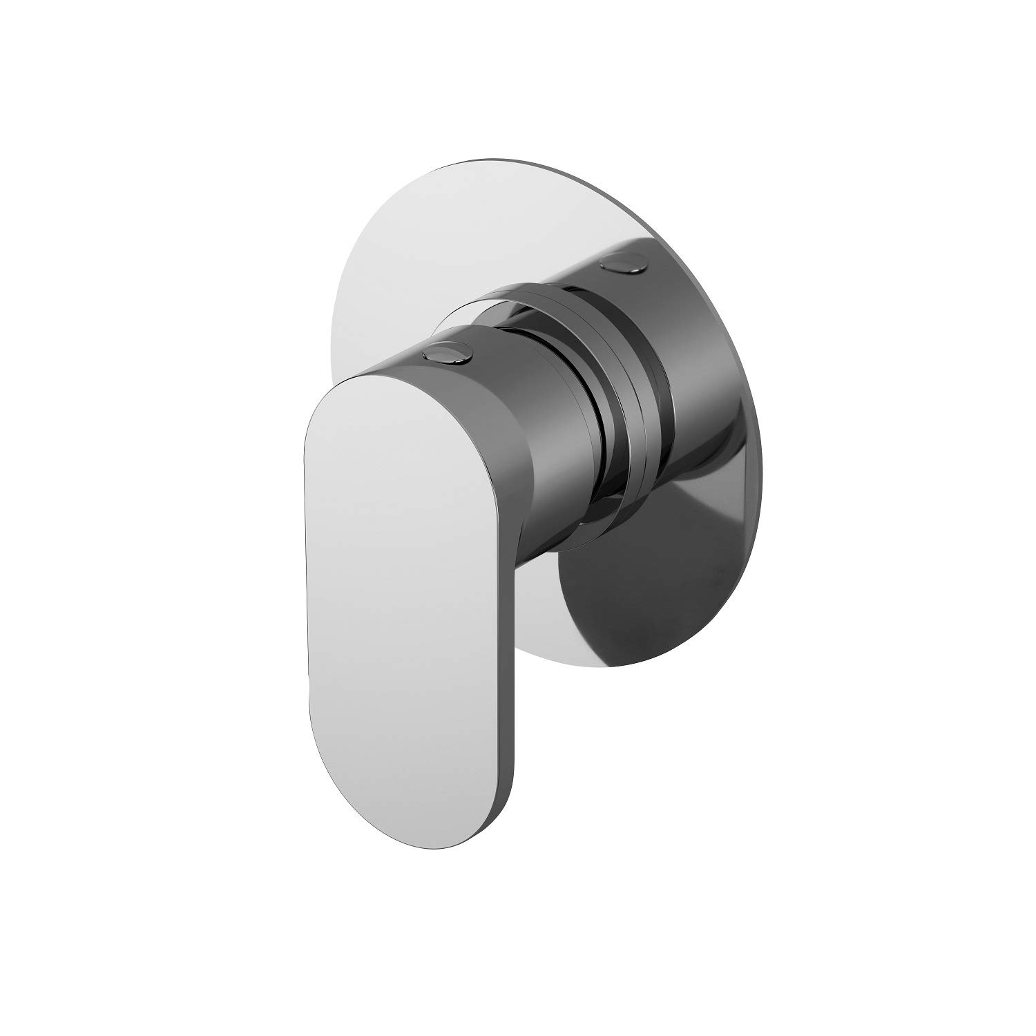 nuie BINST10 Binsey | Modern Bathroom Round Concealed Stop Tap with Lever Handle, 100mm, Chrome