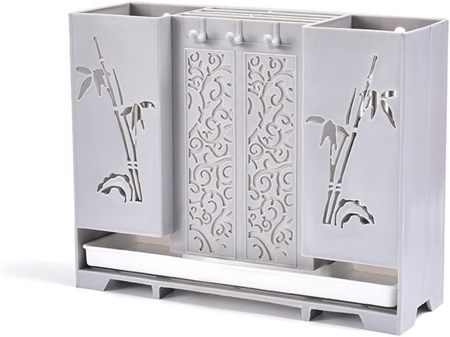 Chopsticks Cage Holder Wall-Mounted Household Chopstick Canister Draining Thickened Kitchen Tableware(E)