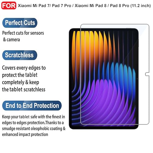 Image of CEDO Xiaomi Mi Pad 7 / Pad 7 Pro /Xiaomi Mi Pad 8 / Pad 8 Pro (11.2 inch) Tempered Glass | Screen Protector Clear Tempered Glass for Xiaomi Mi Pad 7 / Pad 7 Pro /Xiaomi Mi Pad 8 / Pad 8 Pro (11.2 inch)