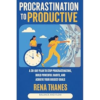 Procrastination to Productive Audiolibro Por Rena Thanes arte de portada