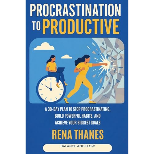 Procrastination to Productive Audiolibro Por Rena Thanes arte de portada