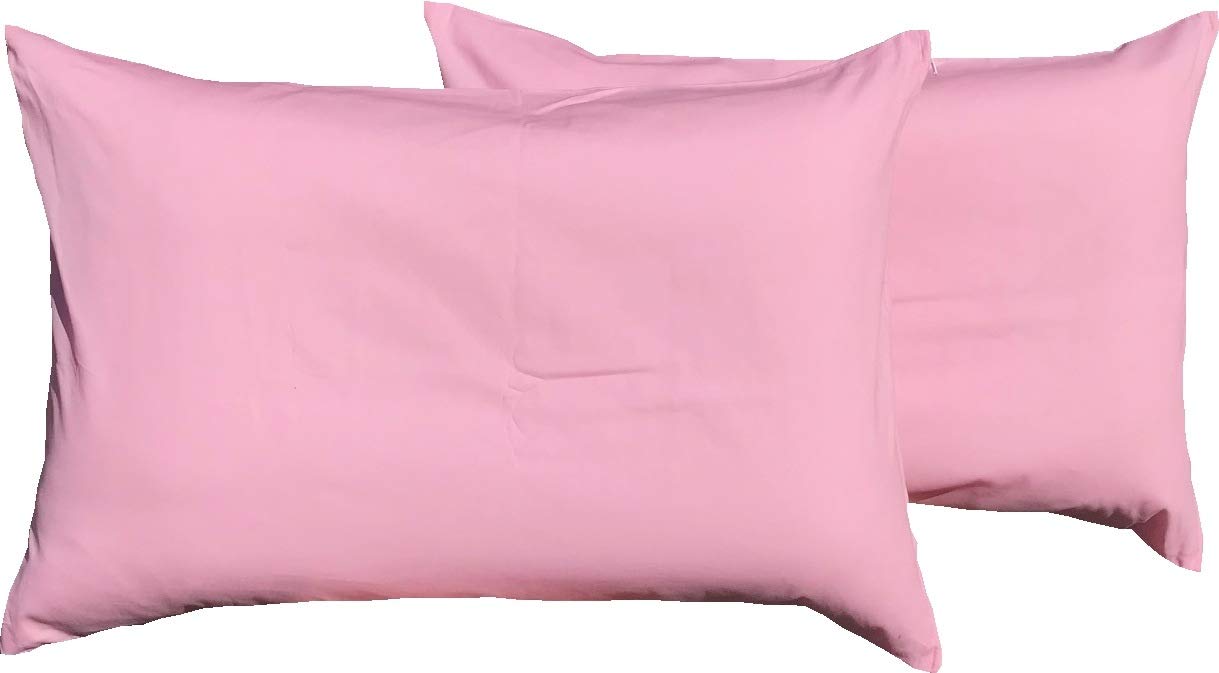 枕カバー 35x50 2枚セット　ピンク Amazon｜枕カバー 35 50 2枚セット ファスナー 日本製 綿無地 ピンク