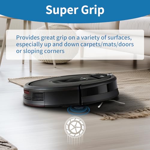 2 peças de substituição de pneus de borracha para iRobot Braava 380T, 390T, 375T, 380, 390, 320, 321