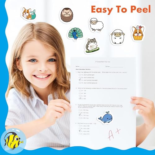 Gnfgika 500 Pcs Animal Stickers,10 Sheets Graphic Cute Animals Cartoon Decal Roll Self Adhesive Seals Stickers thumb #1