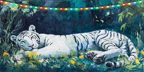 Diamond Painting Tigre pour Décoration Chambre | Kit Broderie Diamant 5D Adultes
