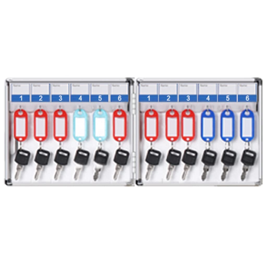 Kfgisd Silver Key Lock 4 Capacities Are Available Storage And Finishing Key Management ，Key Box(12 Keys)