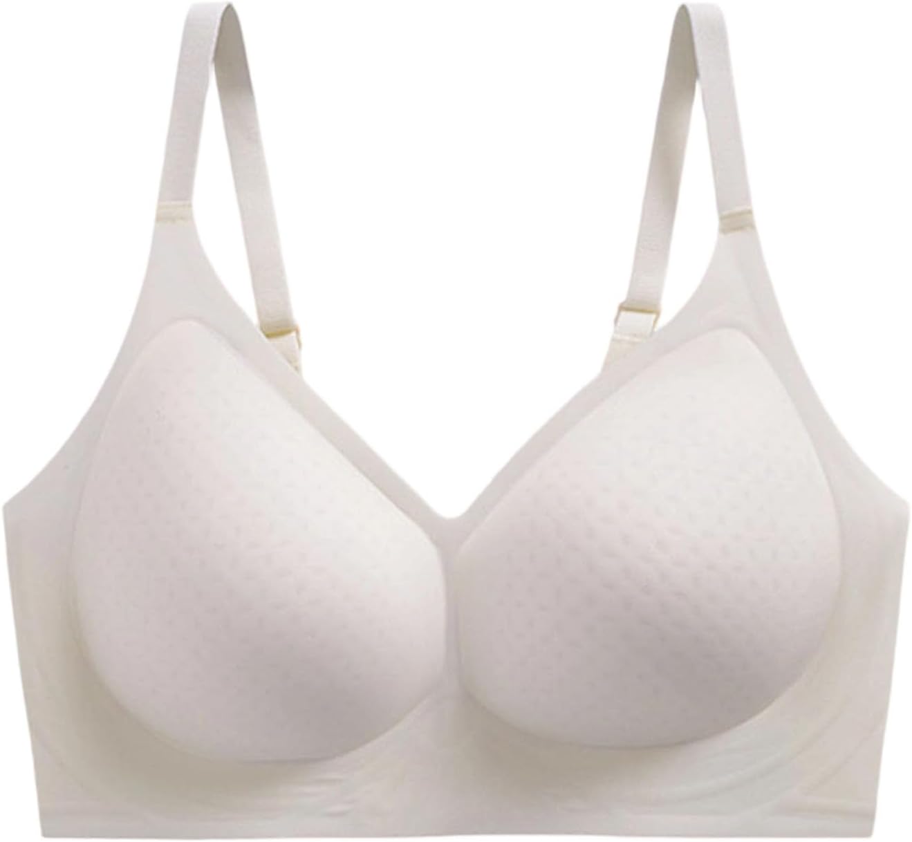 Women Plunge Bra Wirefree Seamless Invisible T Shirt Top | Deep V Neckline, Smooth Invisible Finish, Thin Adjustable Straps, Lightweight Microfiber, Everyday Lounge Comfort